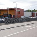 K-Supermarket Espoo Kauklahti Stonelement-Slate kivielementit, liikekiinteistön tukimuurit ja kiviaidat